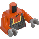 LEGO Arancione scuro Maschio Operaio edile Minifigure Busto (973)