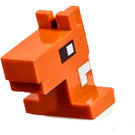 LEGO Dunkelorange Minecraft Pferd Kopf mit Weiß (25769 / 78786)