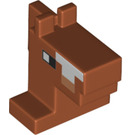 LEGO Dark Orange Minecraft Horse Head with White and Tan (25769 / 26884)