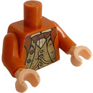 LEGO Mörk Orange Minifigur Kropp med Horace Slughorn Dekoration (Mörk Gulbrun Väst) (973)