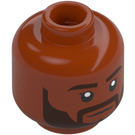 LEGO Dark Orange Minifigure Head with Decoration (Recessed Solid Stud) (3274)