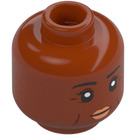 LEGO Dark Orange Minifigure Head with Decoration (Recessed Solid Stud) (3274)