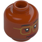 LEGO Dark Orange Minifigure Head with Decoration (Recessed Solid Stud) (3274)