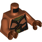 LEGO Naranja oscuro Okoye con Naranja oscuro Parte superior Minifigura Torso (973 / 76382)