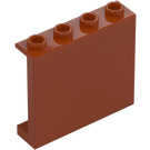 LEGO Donkeroranje Paneel 1 x 4 x 3 met zijsteunen, holle noppen (35323 / 60581)