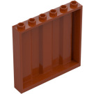 LEGO Donkeroranje Paneel 1 x 6 x 5 met Corrugation (23405)