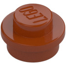 LEGO Donkeroranje Plaat 1 x 1 Rond (6141 / 30057)