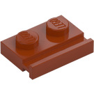 LEGO Orange Sombre assiette 1 x 2 avec Porte Rail (32028)