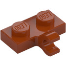 LEGO Orange Sombre assiette 1 x 2 avec Clip Horizontal (11476 / 65458)