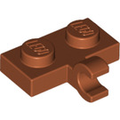 LEGO Dunkelorange Platte 1 x 2 mit Horizontaler Clip (11476 / 65458)