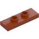 LEGO Dunkles Orange Platte 1 x 3 mit 2 Noppen (34103)