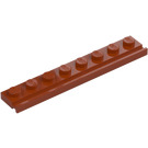 LEGO Dunkelorange Platte 1 x 8 mit Tür Schiene (4510)