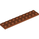 LEGO Donkeroranje Plaat 2 x 10 (3832)