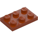 LEGO Donkeroranje Plaat 2 x 3 (3021)