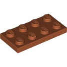 LEGO Donkeroranje Plaat 2 x 4 (3020)
