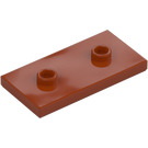 LEGO Donkeroranje Plaat 2 x 4 met 2 Noppen (65509)