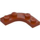 LEGO Dark Orange Plate 3 x 3 Rounded Corner (68568)