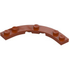 LEGO Dark Orange Plate 5 x 5 Round Corner (80015)