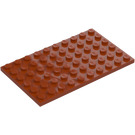 LEGO Mörk Orange Platta 6 x 10 (3033)