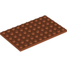 LEGO Dark Orange Plate 6 x 10 (3033)
