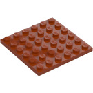 LEGO Donkeroranje Plaat 6 x 6 (3958)