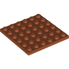 LEGO Donkeroranje Plaat 6 x 6 (3958)