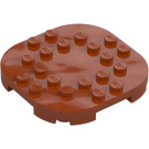 LEGO Arancione scuro Piastra 6 x 6 x 0.7 Rotondo Semicircle (66789)