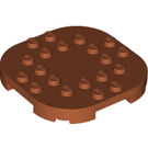 LEGO Dunkelorange Platte 6 x 6 x 0.7 Runden Semicircle (66789)
