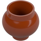 LEGO Mørk orange Pot / Cauldron med Håndtere Holders (79807 / 98374)