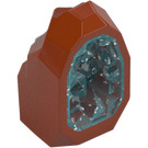 LEGO Arancione scuro Roccia con Trasparente Chiaro Blu Crystal (49656)