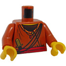 LEGO Donkeroranje Sherpa Sangye Dorje Torso met Dark Oranje Armen en Geel Handen (973)