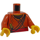 LEGO Mørk oransje Sherpa Sangye Dorje Overkropp med Mørk oransje Armer og Gul Hender (973 / 73403)