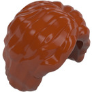 LEGO Dunkelorange Kurz Bushy Haar mit Links Scheitel  (3061 / 38798)