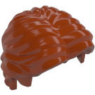 LEGO Mörk Orange Kort Vågig Hår med Bena (26139)