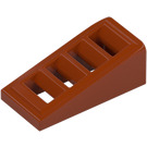 LEGO Dark Orange Slope 1 x 2 x 0.7 (18°) with Grille (61409)