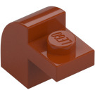 LEGO Mörk Orange Backe 1 x 2 x 1.3 Böjd med Platta (6091 / 32807)