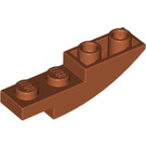 LEGO Donkeroranje Helling 1 x 4 Gebogen Omgekeerd (13547)