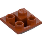 LEGO Orange Sombre Pente 2 x 2 (45°) Inversé (3676)