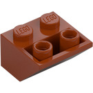 LEGO Donkeroranje Helling 2 x 2 (45°) Omgekeerd met platte afstandsring eronder (3660)