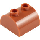 LEGO Dark Orange Slope 2 x 2 Curved with 2 Studs on Top (30165)