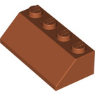 LEGO Orange sombre Pente 2 x 4 (45°) avec surface rugueuse (3037)