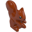 LEGO Mörk Orange Squirrel med Brun Näsa (98480)