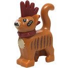 LEGO Naranja oscuro Standing Gato con Mohawk, Cuello y Bandage (49986)