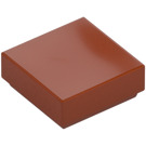 LEGO Mörk Orange Bricka 1 x 1 med skåra (3070 / 30039)