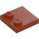 LEGO Mørk orange Flise 2 x 2 med knops på Edge (33909)