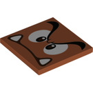 LEGO Dark Orange Tile 4 x 4 with Goomba Face (1751 / 100437)