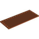 LEGO Mörk Orange Bricka 6 x 16 med Knoppar på 3 Edges (6205)