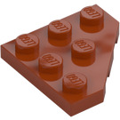 LEGO Dark Orange Wedge Plate 3 x 3 Corner (2450)