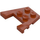 LEGO Mørk oransje Kile Plate 3 x 4 med knottskår (28842 / 48183)