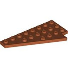 LEGO Dark Orange Wedge Plate 4 x 8 Wing Left with Underside Stud Notch (3933)